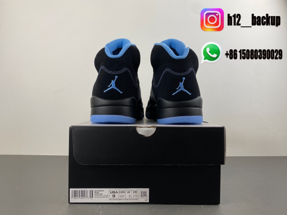 Air Jordan 5 Retro 2026 'Black University Blue' DD0587-008 - Image 2